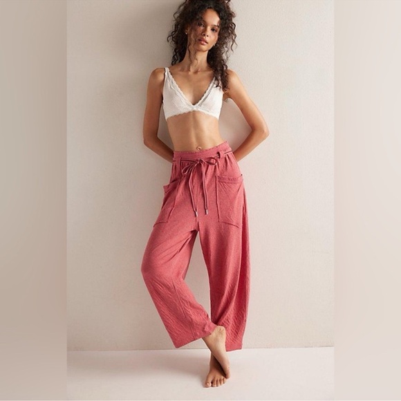 Free People Pants - NWT Free People Wait A Minute Barrel Pants Dusty Rose Sz M